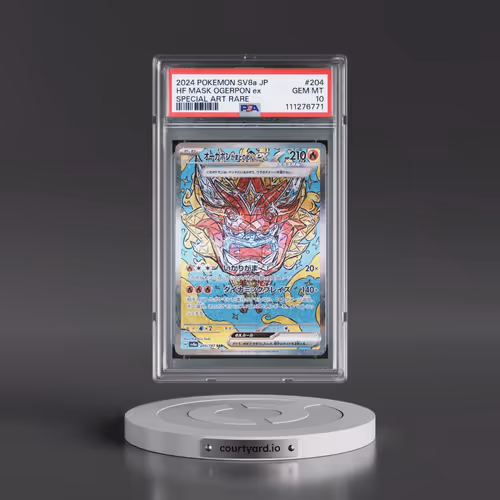 2024 Pokémon Sv8a-Terastal Fest EX #204 Hearthflame Mask Ogerpon EX - Holo Special Art Rare (PSA 10