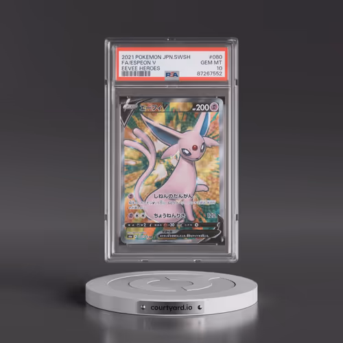 2021 Pokémon Sword & Shield Eevee Heroes #080 Espeon V - Holo Full Art (PSA 10 GEM MINT)