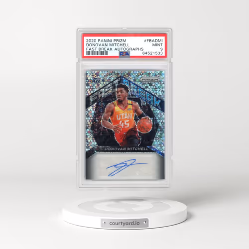 2020 Panini Prizm Fast Break Autographs #FBADMI Donovan Mitchell (PSA 9 MINT)