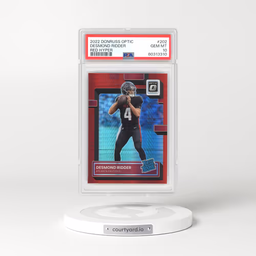 2022 Panini Donruss Optic #202 Desmond Ridder - Red Hyper (PSA 10 GEM MINT)
