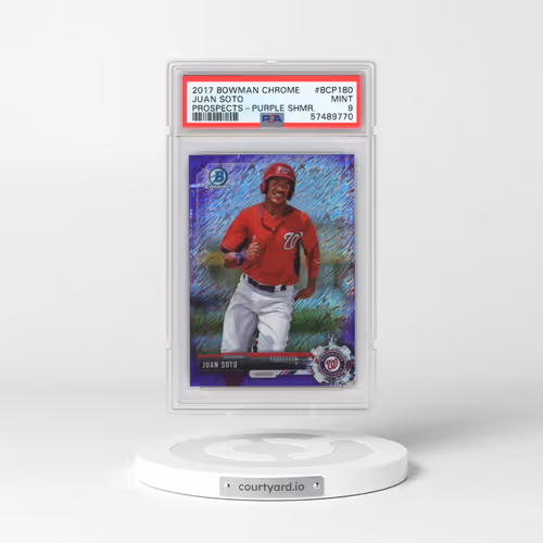 2017 Bowman Chrome Prospects #BCP180 Juan Soto - Purple Shimmer (PSA 9 MINT)