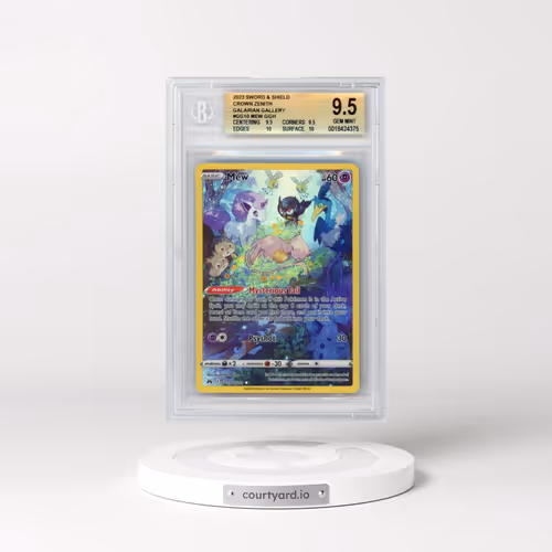 2023 Crown Zenith #GG10 Mew - Galarian Gallery Holo (BGS 9.5 GEM MINT)