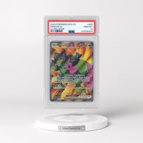 2024 Pokémon Sfa EN-Shrouded Fable #082 Okidogi EX - Holo Ultra Rare (PSA 10 GEM MINT)