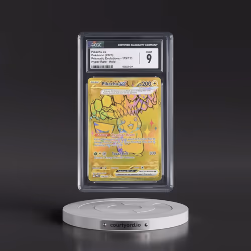 2025 Pokémon Pre EN-Prismatic Evolutions #179 Pikachu EX - Holo Hyper Rare (CGC 9 MINT)