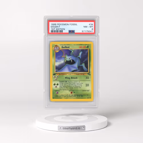 1999 Pokémon Fossil #34 Golbat - 1st Edition (PSA 8 NM-MT)