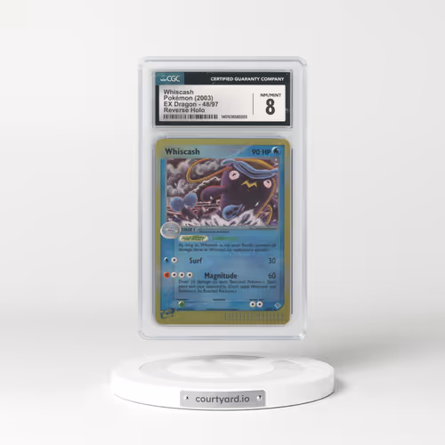 2003 EX Dragon (2003 Copyright, w/ "e" Symbol) #48/97 Whiscash - Reverse Holo (CGC 8 NM-MT)