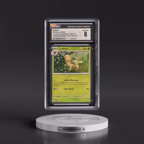 2024 Prismatic Evolutions - PRE EN #005/131 Leafeon - (Cosmos Holo) Costco Exclusive 8-Tin Bundle (C
