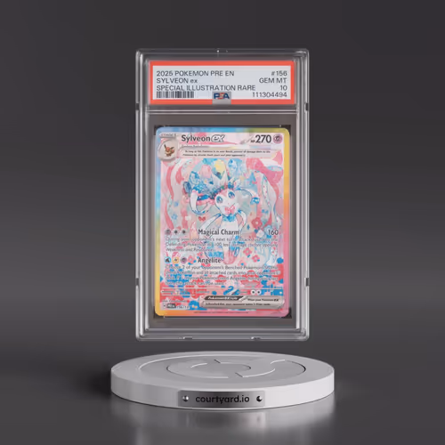 2025 Pokémon Pre EN-Prismatic Evolutions #156 Sylveon EX - Holo Special Illustration Rare (PSA 10 GE