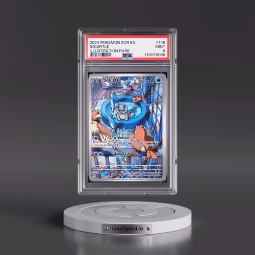 2024 Pokémon Scr EN-Stellar Crown #148 Squirtle - Illustration Rare (PSA 9 MINT)