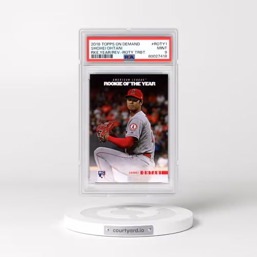 2018 Topps on Demand Rookie Year in Review Rookie of the Year Tribute #ROTY1 Shohei Ohtani (PSA 9 MINT)
