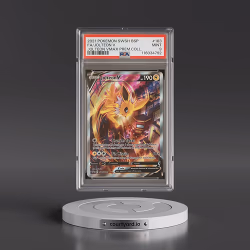 2021 Pokémon Swsh Black Star Promo #183 Jolteon V - Holo Full Art Jolteon Vmax Premium Collection (P