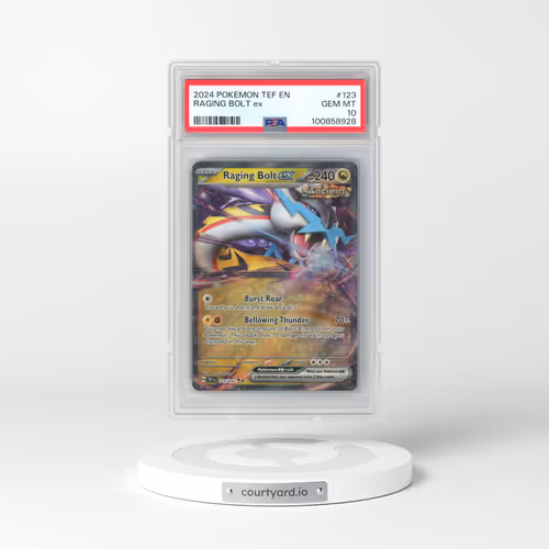 2024 Pokémon Tef EN-Temporal Forces #123 Raging Bolt EX - Holo (PSA 10 GEM MINT)