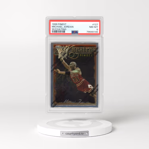 1996 Finest #127 Michael Jordan - w/Coating (PSA 8 NM-MT)