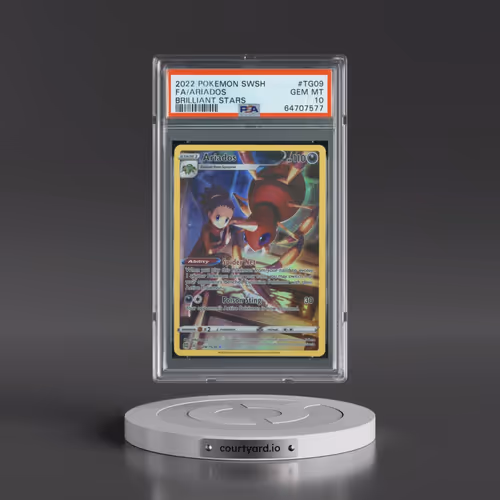 2022 Pokémon Sword & Shield Brilliant Stars #TG09 Ariados - Full Art (PSA 10 GEM MINT)