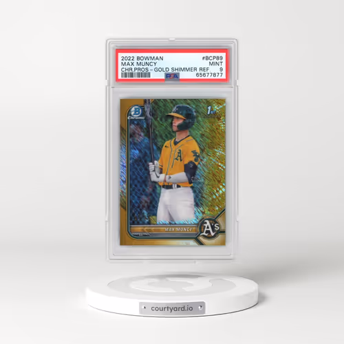 2022 Bowman Chrome Prospects #BCP89 Max Muncy - Gold Shimmer Refractor (PSA 9 MINT)