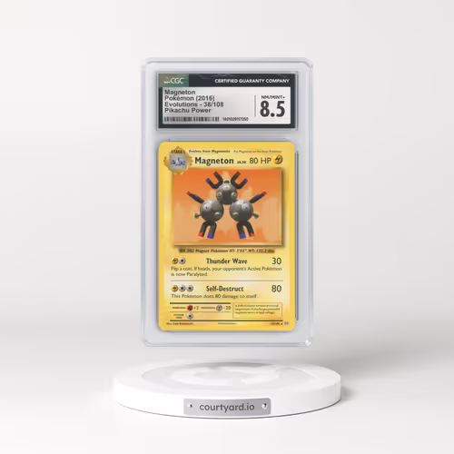 2016 Evolutions #38/108 Magneton - Non-Holo Pikachu Power (CGC 8.5 NM-MT+)