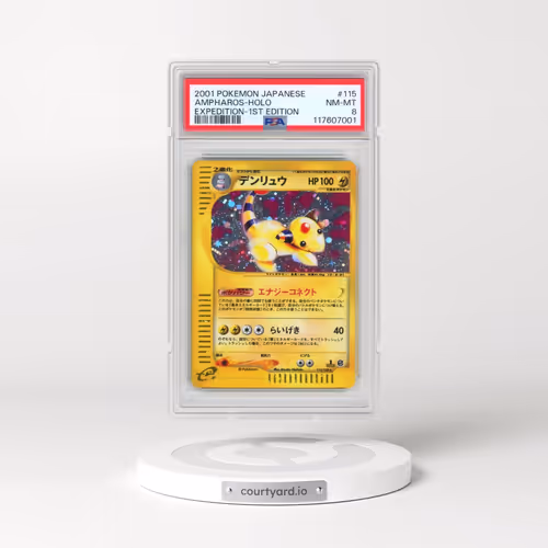 2001 Pokémon Expedition #115 Ampharos - 1st Edition Holo (PSA 8 NM-MT)