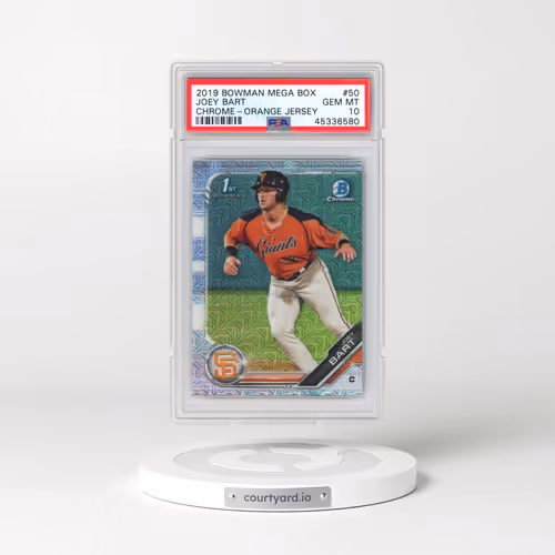 2019 Bowman Mega Box Chrome #50 Joey Bart - Orange Jersey (PSA 10 GEM MINT)