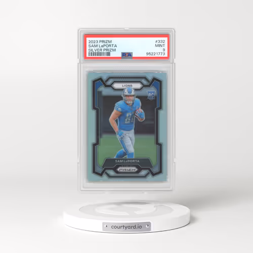 2023 Panini Prizm #332 Sam LaPorta - Silver Prizm (PSA 9 MINT)