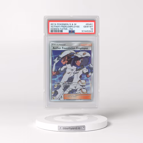 2019 Pokémon Sun & Moon Hidden Fates #SV81 Aether Foundation Employee - Full Art (PSA 10 GEM MINT)