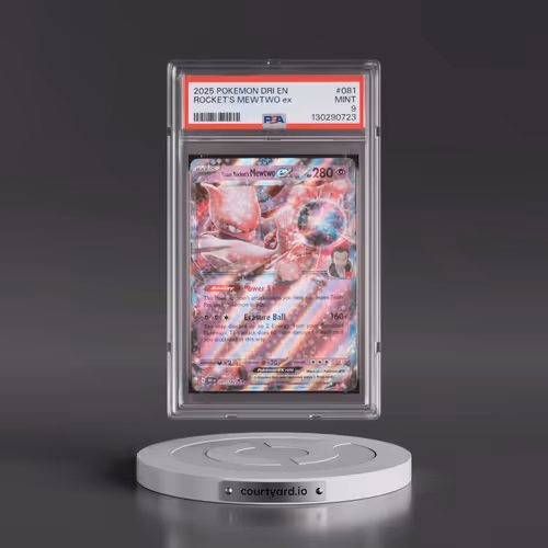 2025 Pokémon Dri EN-Destined Rivals #081 Team Rocket's Mewtwo EX - Holo (PSA 9 MINT)
