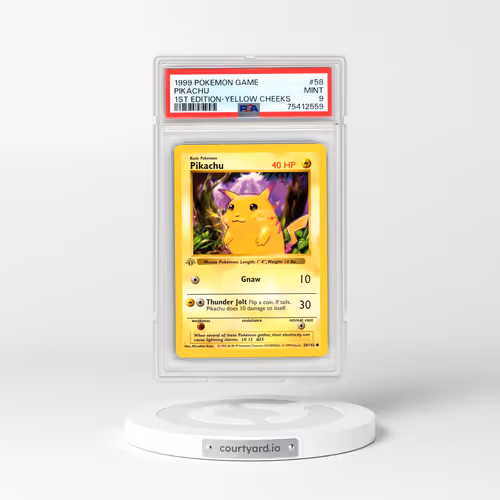 1999 Pokémon Game #58 Pikachu - 1st Edition Yellow Cheeks (PSA 9 MINT)