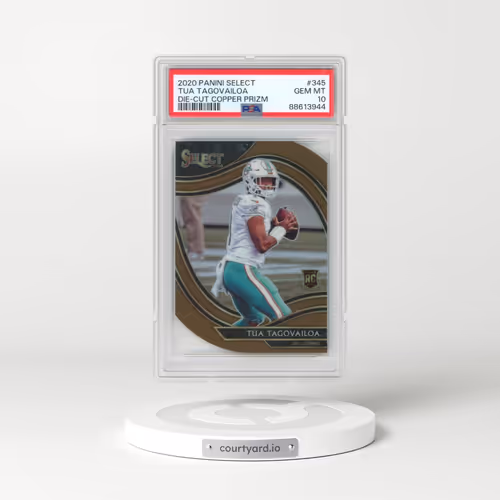 2020 Panini Select #345 Tua Tagovailoa - Die-Cut Copper Prizm (PSA 10 GEM MINT)