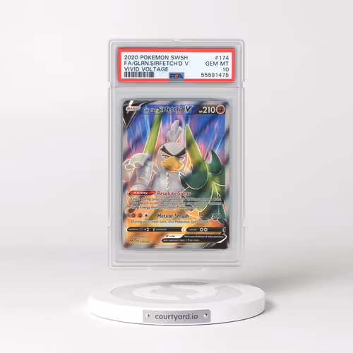 2020 Pokémon Sword & Shield Vivid Voltage #174 Galarian Sirfetch'd V - Holo Full Art (PSA 10 GEM MIN