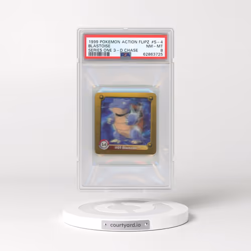 1999 Pokémon Action Flipz Series One 3-D Chase #S-4 Blastoise (PSA 8 NM-MT)