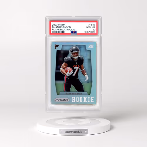 2023 Panini Prizm Prizm Flashback Rookie #PFR6 Bijan Robinson (PSA 10 GEM MINT)