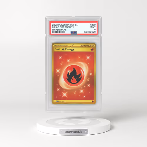 2023 Pokémon Obf EN-Obsidian Flames #230 Basic Fire Energy - Hyper Rare (PSA 9 MINT)