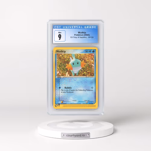 2003 EX Ruby & Sapphire (2003 Copyright, w/ "e" Symbol) #59/109 Mudkip (CGC 9 MINT)