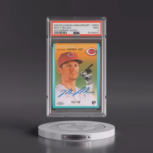 2023 Topps Chrome Platinum Anniversary Autographs #MMC Matt Mclain - Aqua Refractor (PSA 9 MINT)