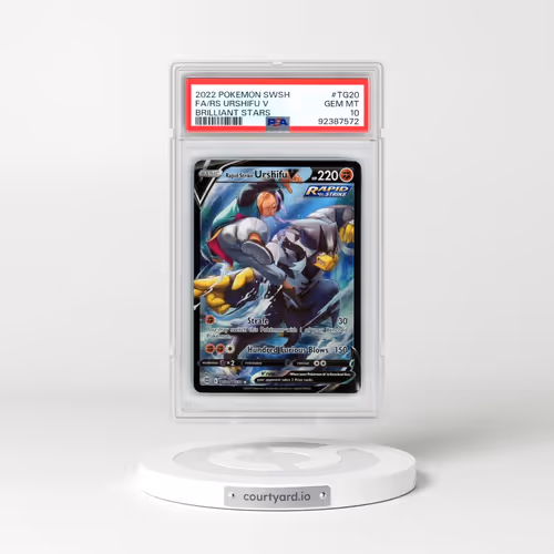 2022 Pokémon Sword & Shield Brilliant Stars #TG20 Rapid Strike Urshifu V - Holo Full Art (PSA 10 GEM MINT)