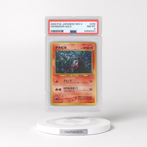 2000 Pokémon Neo 2 #228 Houndour - Holo (PSA 8 NM-MT)