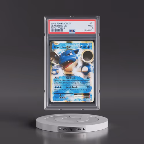 2016 Pokémon XY Evolutions #21 Blastoise EX - Holo (PSA 9 MINT)