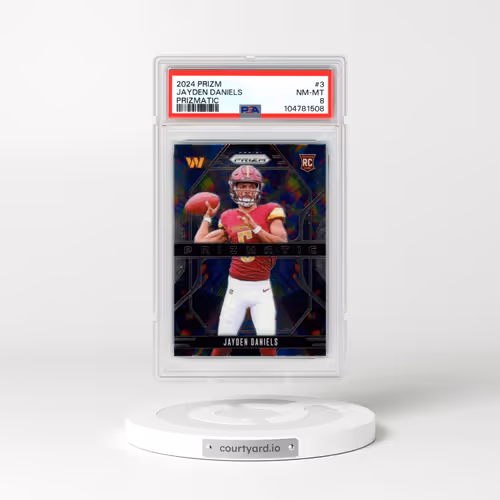 2024 Panini Prizm Prizmatic #3 Jayden Daniels (PSA 8 NM-MT)