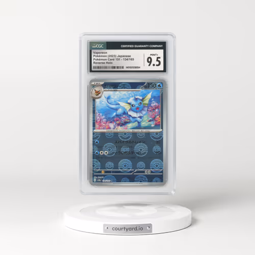 2023 Japanese Pokémon 151 #134 Vaporeon - Holo Poke Ball Reverse Holo (CGC 9.5 MINT+)