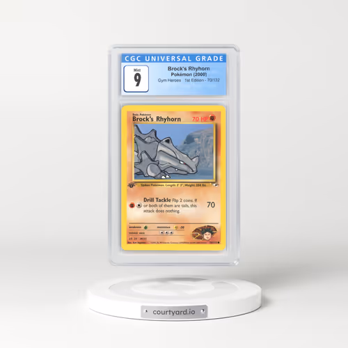 2000 Gym Heroes #70 Brock's Rhyhorn - 1st Edition (CGC 9 MINT)