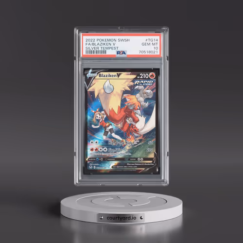 2022 Pokémon Sword & Shield Silver Tempest #TG14 Blaziken V - Holo Full Art (PSA 10 GEM MINT)