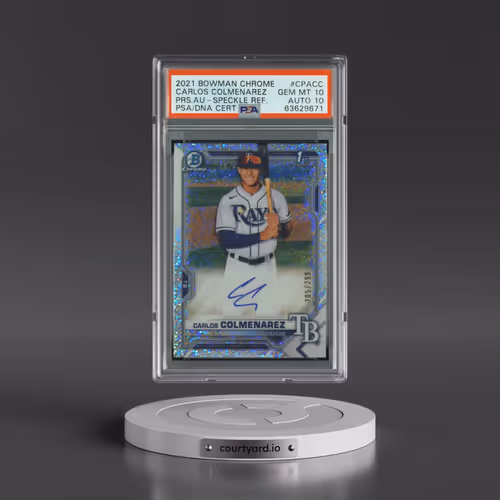2021 Bowman Chrome Prospect Autographs #CPACC Carlos Colmenarez - Speckle Refractor (PSA 10 GEM MINT