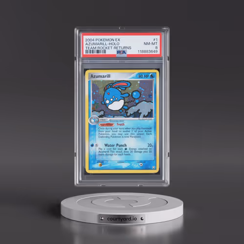 2004 Pokémon EX Team Rocket Returns #1 Azumarill - Holo (PSA 8 NM-MT)