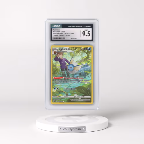 2022 Brilliant Stars #TG02/TG30 Vaporeon - Trainer Gallery Holo (CGC 9.5 MINT+)