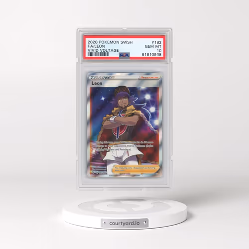 2020 Pokémon Sword & Shield Vivid Voltage #182 Leon - Full Art (PSA 10 GEM MINT)