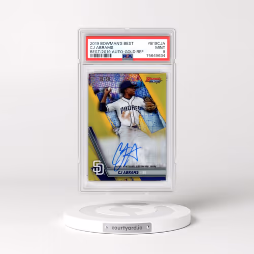 2019 Bowman's Best Best of 2019 Autographs #B19CJA CJ Abrams - Gold Refractor (PSA 9 MINT)