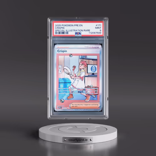2025 Pokémon Pre EN-Prismatic Evolutions #171 Crispin - Special Illustration Rare (PSA 9 MINT)