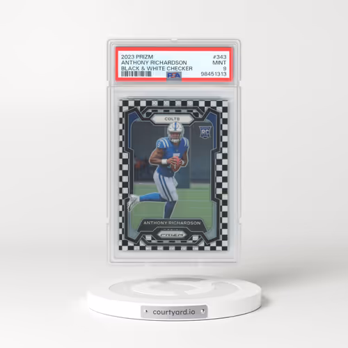 2023 Panini Prizm #343 Anthony Richardson - Black & White Checker (PSA 9 MINT)