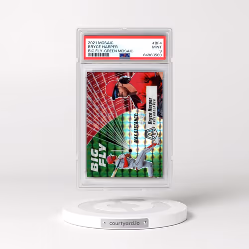 2021 Panini Mosaic Big Fly #BF4 Bryce Harper - Green Mosaic (PSA 9 MINT)
