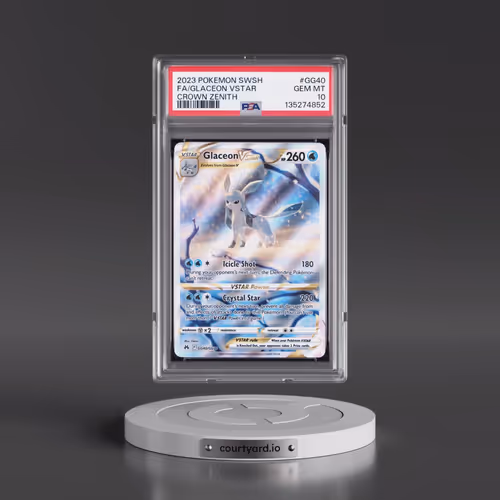 2023 Pokémon Sword and Shield Crown Zenith #GG40 Glaceon Vstar - Full Art (PSA 10 GEM MINT)