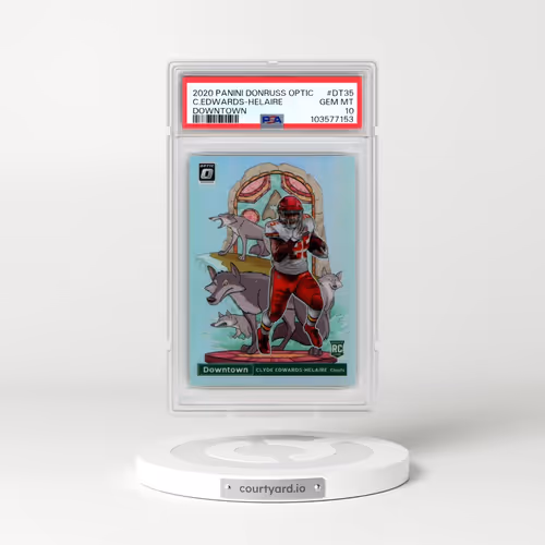 2020 Panini Donruss Optic Downtown #DT35 Clyde Edwards-Helaire (PSA 10 GEM MINT)